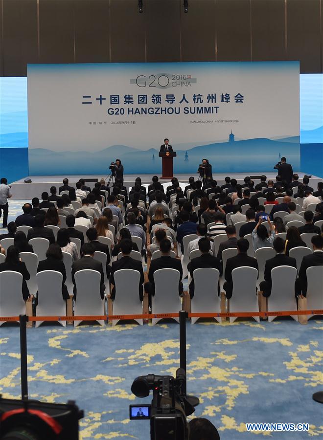 (G20 SUMMIT)CHINA-HANGZHOU-G20-XI JINPING-PRESS CONFERENCE (CN)