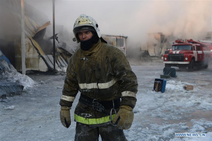 RUSSIA-NOVOSIBIRSK-FIRE