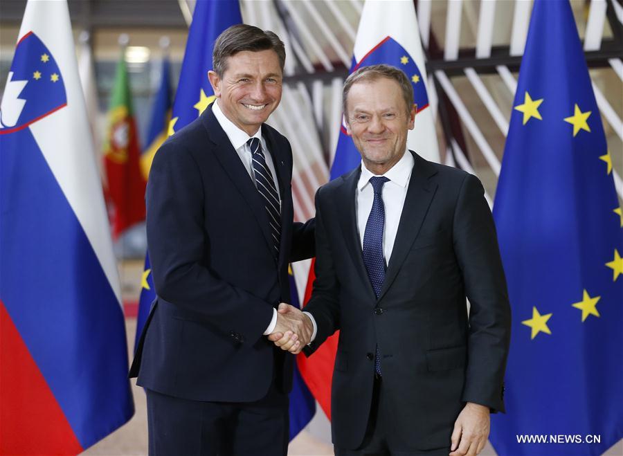 BELGIUM-BRUSSELS-EU-SLOVENIA-PRESIDENT-VISIT