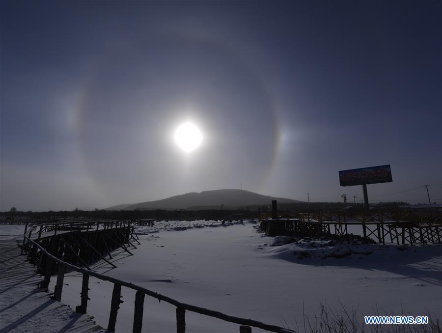 #CHINA-HEBEI-SAIHANBA-SOLAR HALO (CN) 