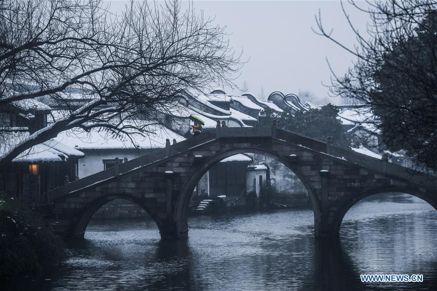 CHINA-ZHEJIANG-WUZHEN-SNOW (CN)