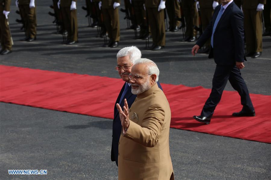 MIDEAST-RAMALLAH-INDIA-MODI-ABBAS