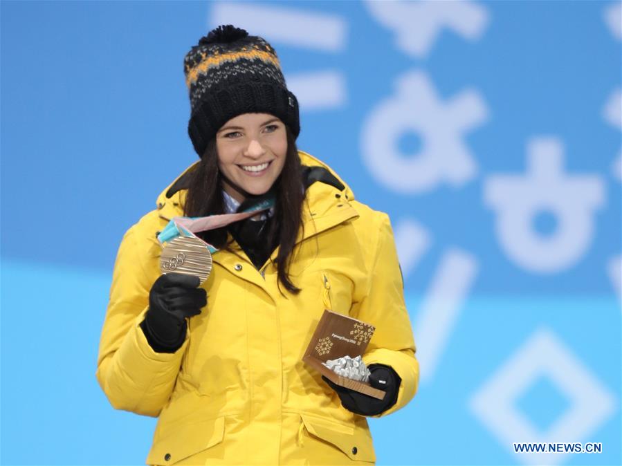 (SP)OLY-SOUTH KOREA-PYEONGCHANG-ALPINE SKIING-LADIES' SUPER-G-MEDAL CEREMONY