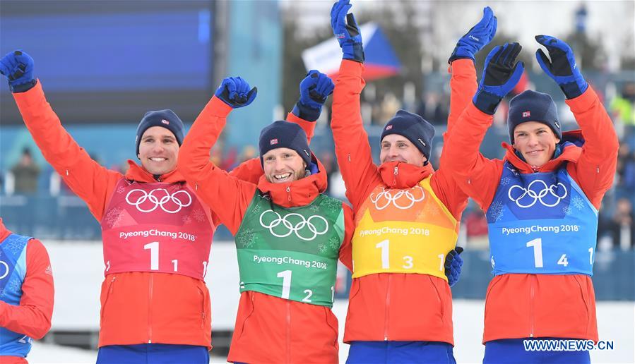 (SP)OLY-SOUTH KOREA-PYEONGCHANG-CROSS-COUNTRY SKIING-MEN'S 4x10KM RELAY