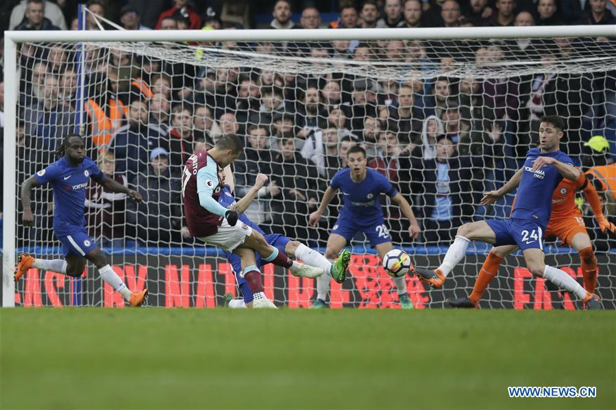 (SP)BRITAIN-LONDON-FOOTBALL-PREMIER LEAGUE-CHELSEA VS WEST HAM UNITED