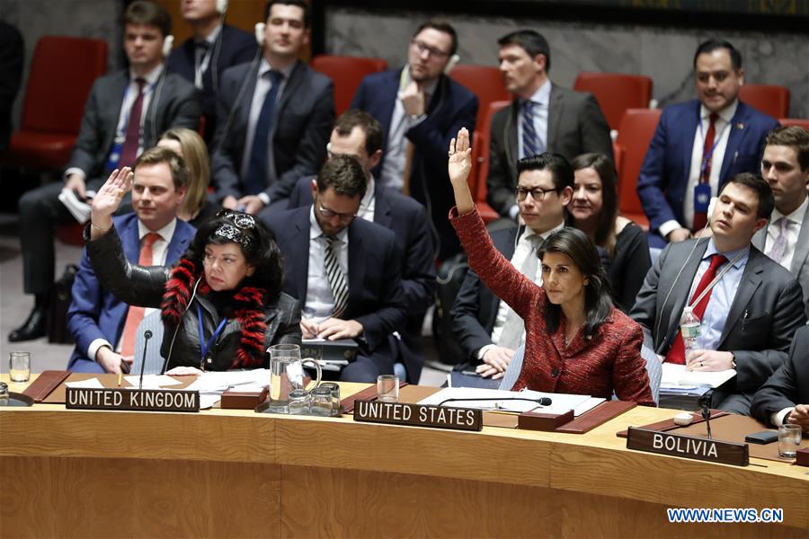 UN-SECURITY COUNCIL-SYRIA-RUSSIAN-DRAFTED RESOLUTION-OPCW-ALLEGED CHEMICAL ATTACK-FAILING