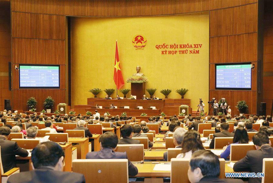 VIETNAM-HANOI-14TH NATIONAL ASSEMBLY-FIFTH SESSION-CLOSE