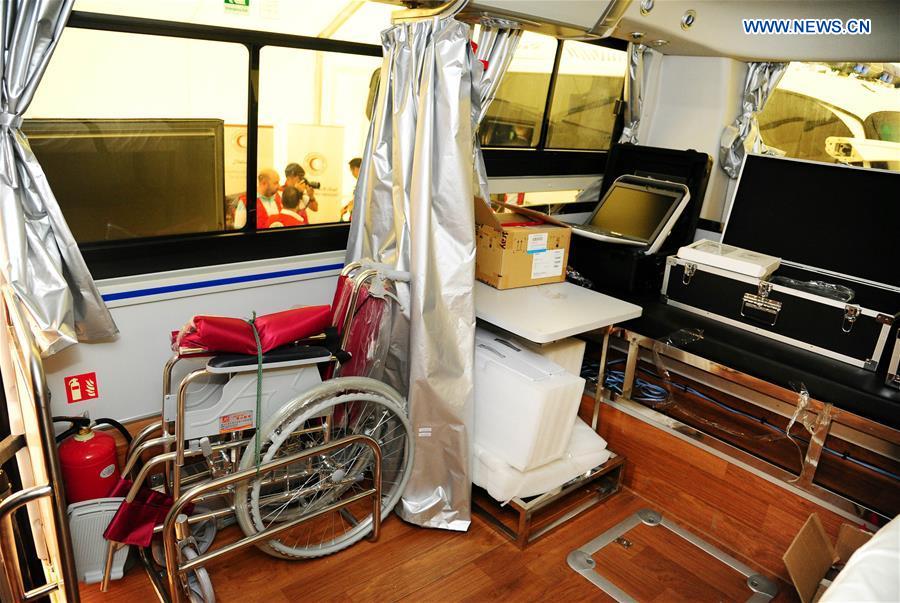 SYRIA-DAMASCUS-CHINA-RED CROSS-MOBILE CLINICS-AMBULANCES-DONATION