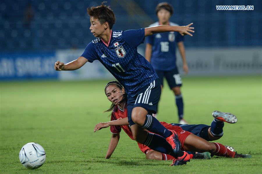 (SP)INDONESIA-PALEMBANG-ASIAN GAMES-WOMEN'S FOOTBALL-THAILAND VS JAPAN