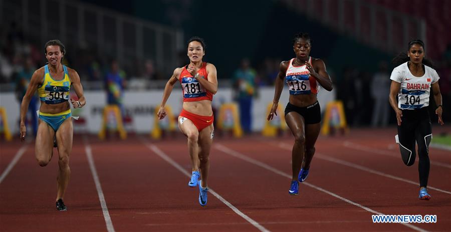 (SP)INDONESIA-JAKARTA-ASIAN GAMES-ATHLETICS-WOMEN'S 100M