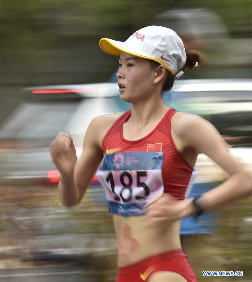 (SP)INDONESIA-JAKARTA-ASIAN GAMES-ATHLETICS-WOMEN'S 20KM WALK