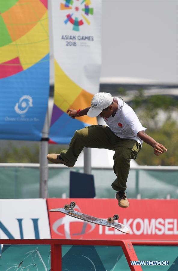 (SP)INDONESIA-PALEMBANG-ASIAN GAMES-SKATEBOARD