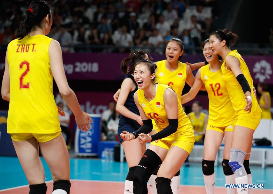 (SP)INDONESIA-JAKARTA-ASIAN GAMES-VOLLEYBALL-WOMEN'S SEMIFINAL