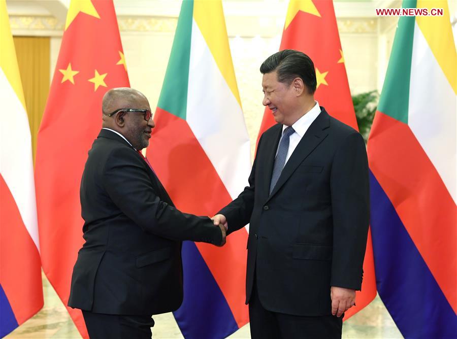 CHINA-BEIJING-XI JINPING-COMOROS PRESIDENT-MEETING (CN)