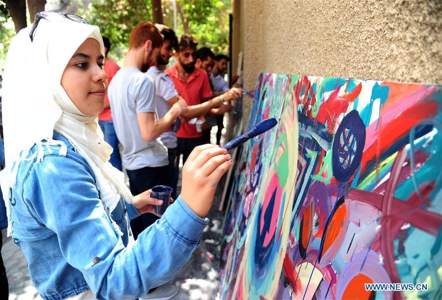 SYRIA-DAMASCUS-STREET PAINTING