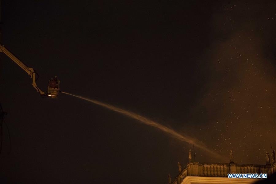 BRAZIL-RIO DE JANEIRO-MUSEUM-FIRE