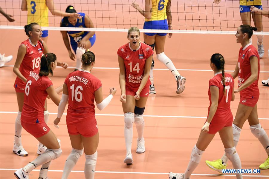 (SP)SWITZERLAND-MONTREUX-VOLLEYBALL-BRAZIL VS RUSSIA