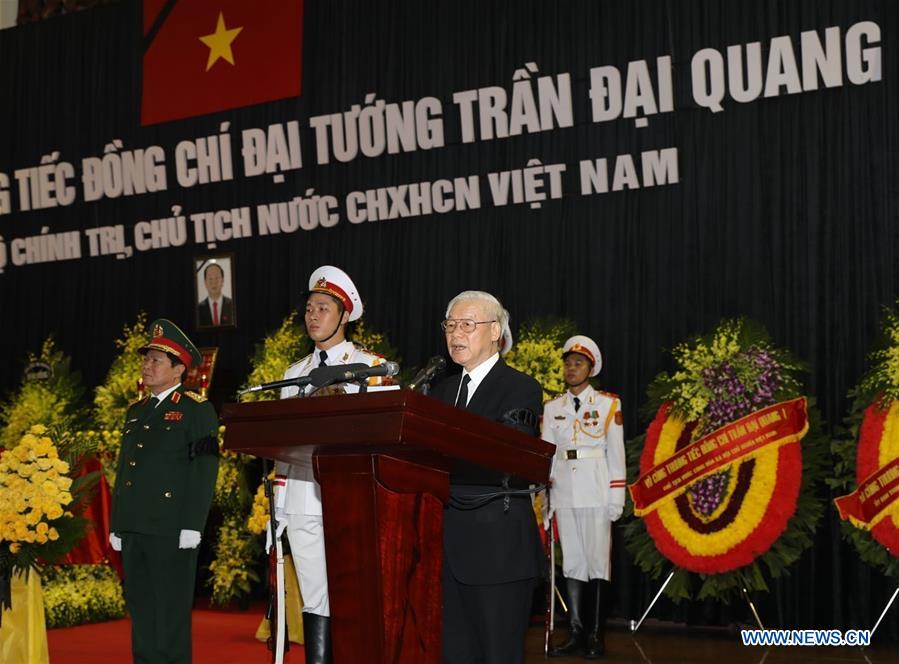 VIETNAM-HANOI-VIETNAMESE PRESIDENT TRAN DAI QUANG-STATE FUNERAL