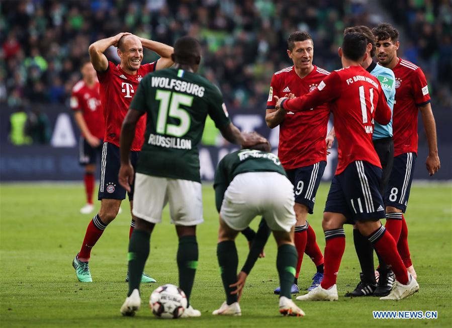 (SP)GERMANY-WOLFSBURG-SOCCER-BUNDESLIGA-WOLFSBURG VS BAYERN MUNICH