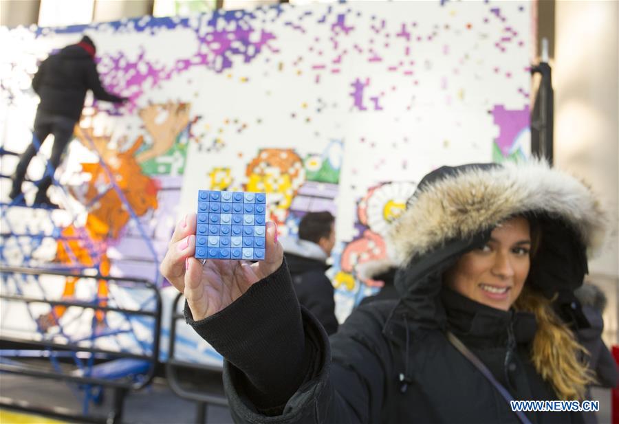 CANADA-TORONTO-LEGO MYSTERY MURAL BUILD