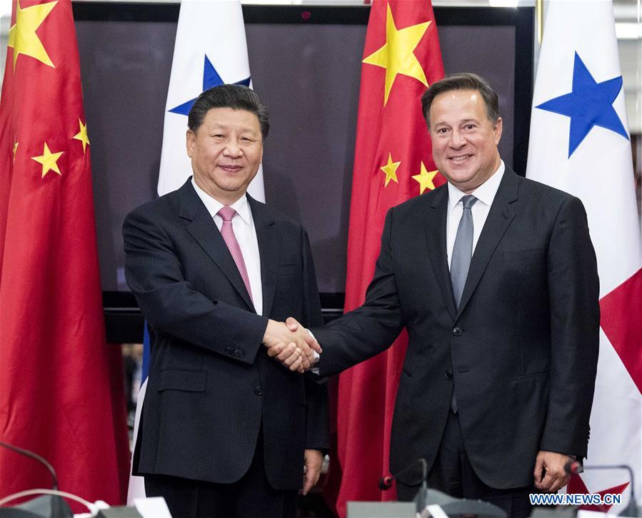 PANAMA-CHINA-XI JINPING-JUAN CARLOS VARELA-TALKS