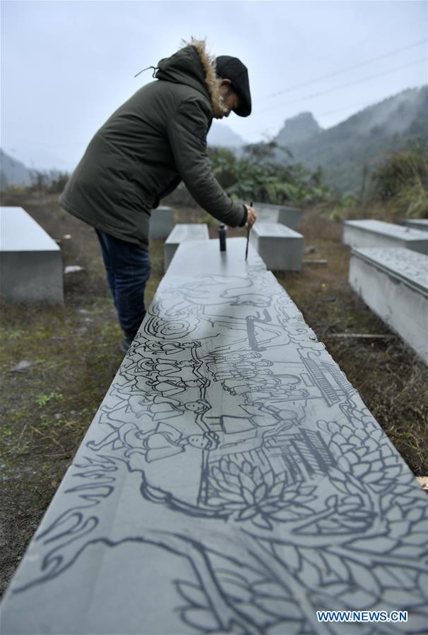 CHINA-HUBEI-ENSHI-ROCK CARVING (CN)