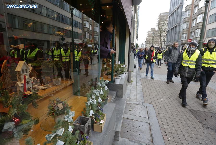 BELGIUM-BRUSSELS-YELLOW VEST-PROTEST