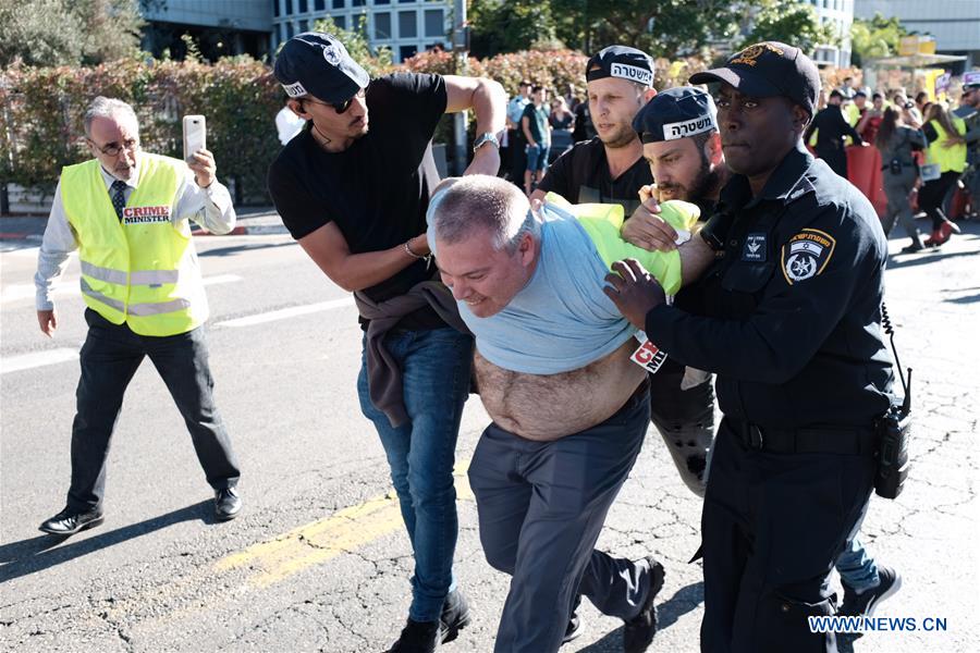 ISRAEL-TEL AVIV-PROTEST-"YELLOW VESTS"