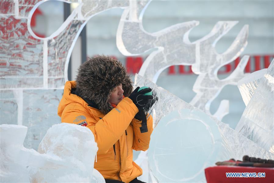 CHINA-HARBIN-ICE SCULPTURE-COMPETITION (CN)