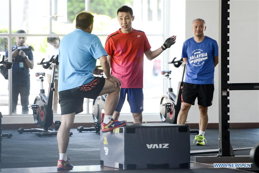 (SP)MALAYSIA-KUALA LUMPUR-BADMINTON-LEE CHONG WEI-TRAINING