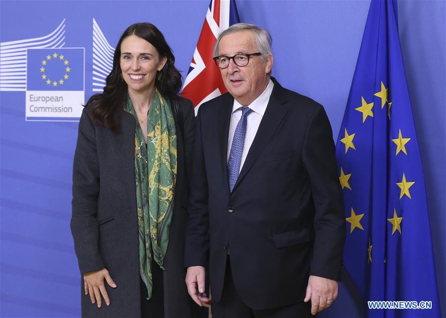 BELGIUM-BRUSSELS-EU-NEW ZEALAND-MEETING