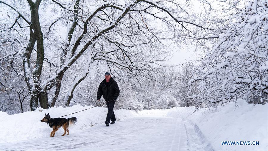 RUSSIA-MOSCOW-PARK IN SNOW