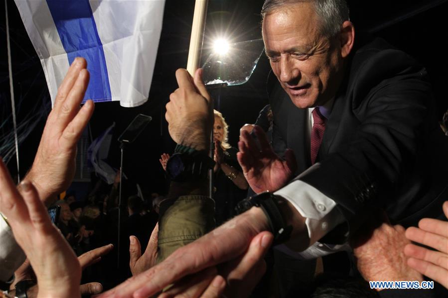 ISRAEL-TEL AVIV-ELECTIONS-BENNY GANTZ