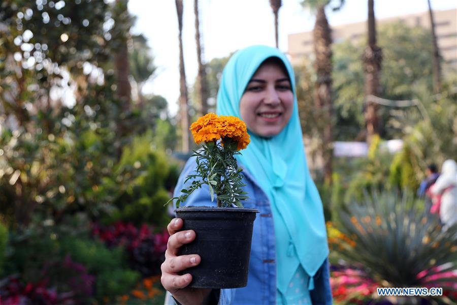 EGYPT-GIZA-FLOWER EXHIBITION