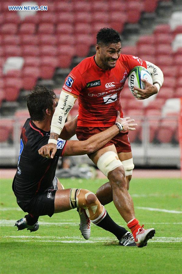 (SP)SINGAPORE-RUGBY-SUPER RUGBY-SUNWOLVES VS LIONS