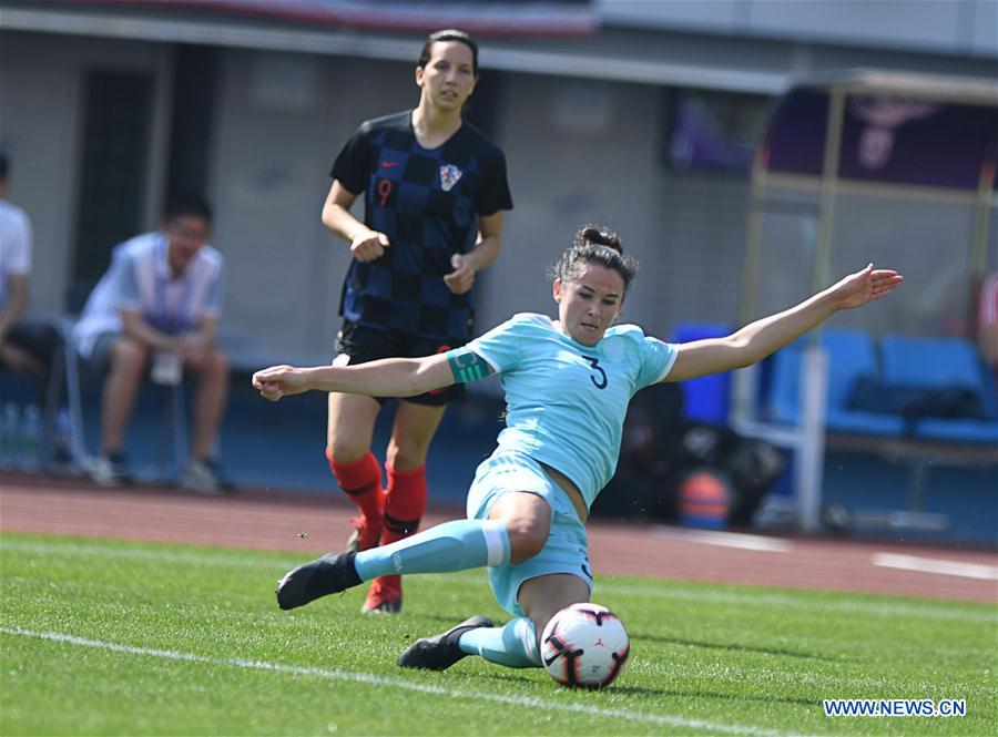 (SP)CHINA-WUHAN-FOOTBALL-INTERNATIONAL WOMEN'S FOOTBALL TOURNAMENT WUHAN 2019-3RD PLACE FINAL-RUSSIA VS CROATIA