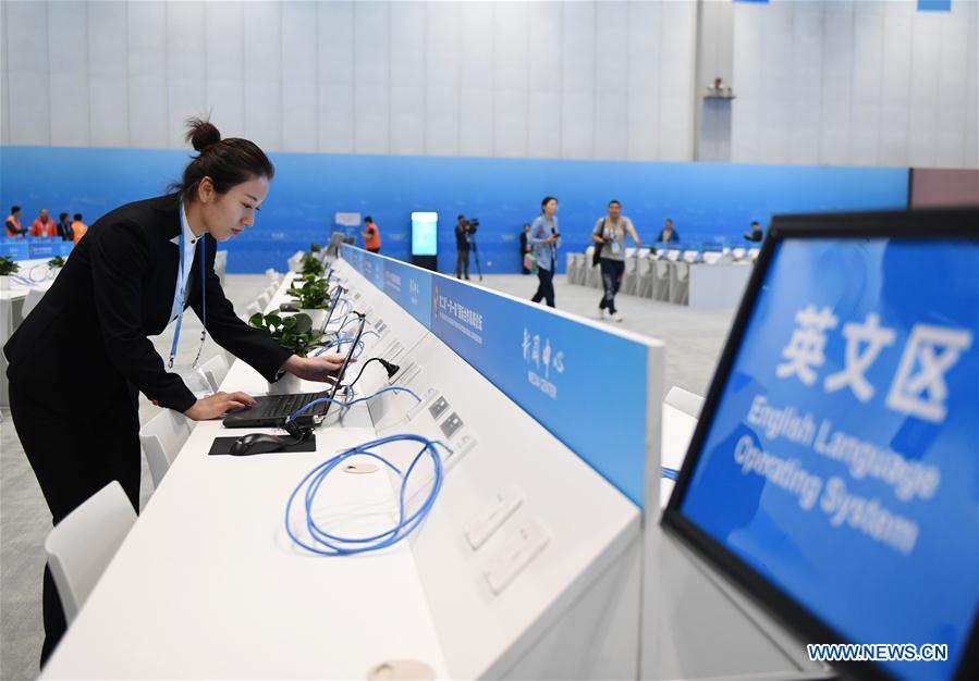 CHINA-BEIJING-BELT AND ROAD FORUM-MEDIA CENTER-TRIAL OPERATION (CN)