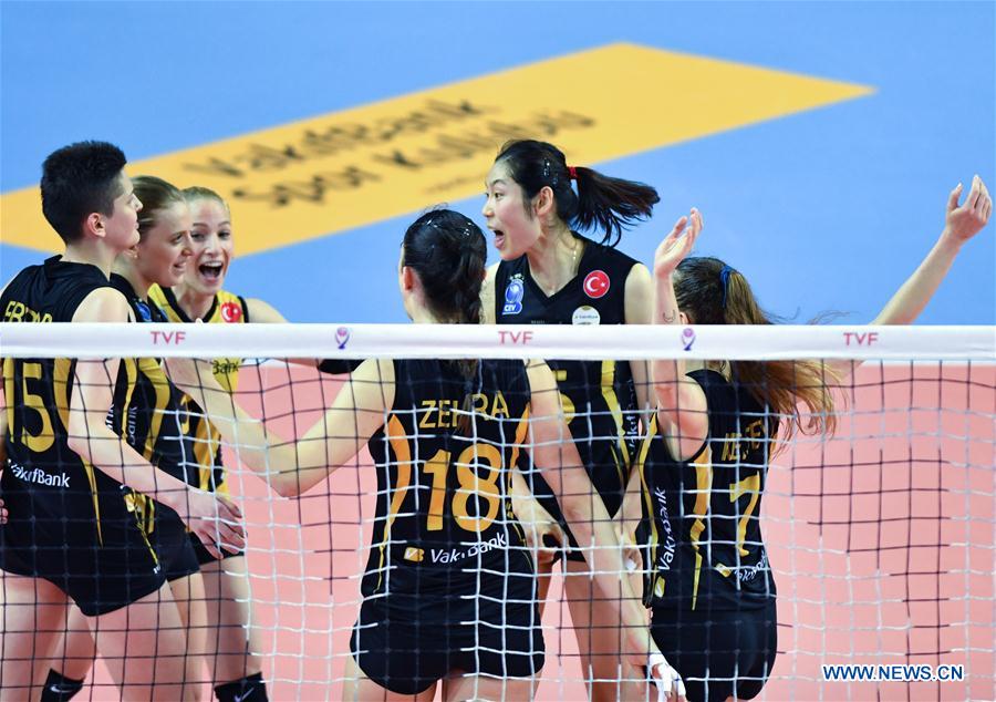 (SP)TURKEY-ISTANBUL-VOLLEYBALL-TURKISH WOMEN LEAGUE-VAKIFBANK VS ECZACIBASI