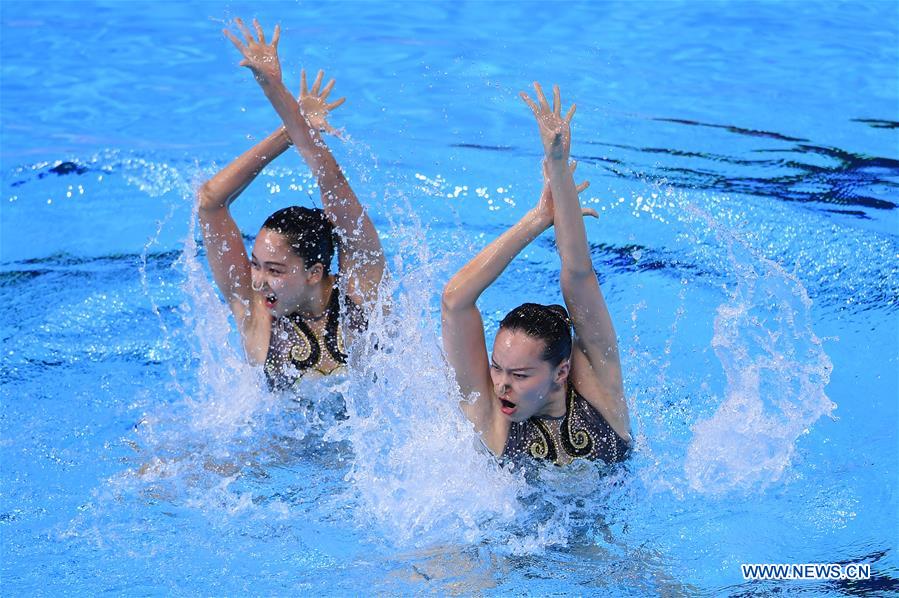 (SP)SOUTH KOREA-GWANGJU-FINA WORLD CHAMPIONSHIPS-ARTISTIC SWIMMING-WOMEN'S DUET TECHNICAL