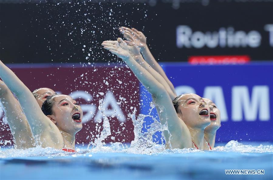 (SP)SOUTH KOREA-GWANGJU-FINA WORLD CHAMPIONSHIPS-ARTISTIC SWIMMING-TEAM  TECHNICAL PRELIMINARY