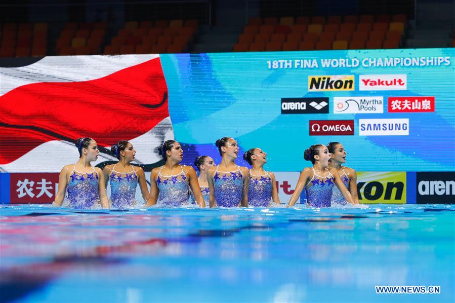 (SP)SOUTH KOREA-GWANGJU-FINA WORLD CHAMPIONSHIPS-ARTISTIC SWIMMING-TEAM TECHNICAL PRELIMINARY