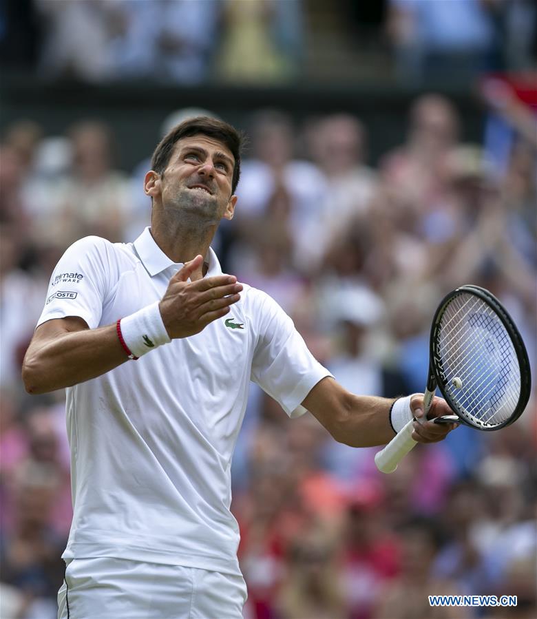 (SP)BRITAIN-LONDON-TENNIS-WIMBLEDON CHAMPIONSHIPS 2019-MEN'S SINGLES-FINAL