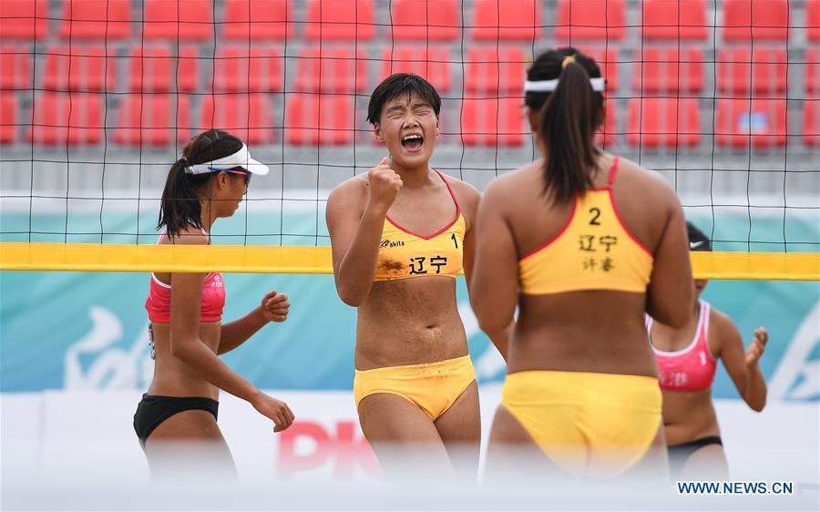 (SP)CHINA-TAIYUAN-2ND YOUTH GAMES-WOMEN'S BEACH VOLLEYBALL