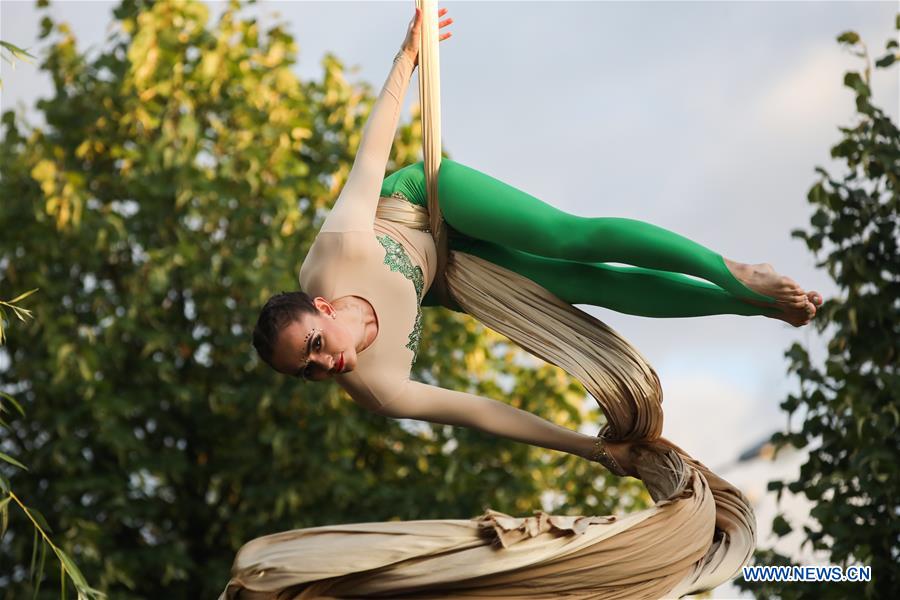 (SP)RUSSIA-MOSCOW-AERIAL GYMNASTICS FESTIVAL