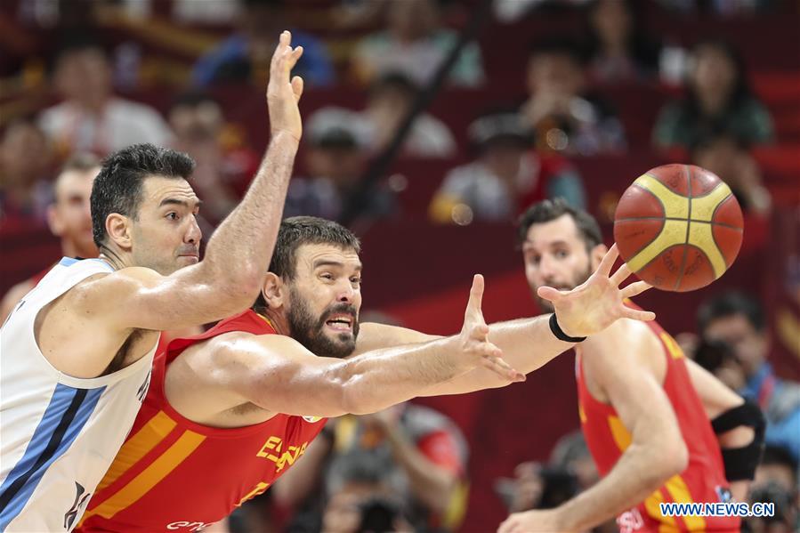 (SP)CHINA-BEIJING-BASKETBALL-FIBA WORLD CUP-ESP VS ARG (CN)