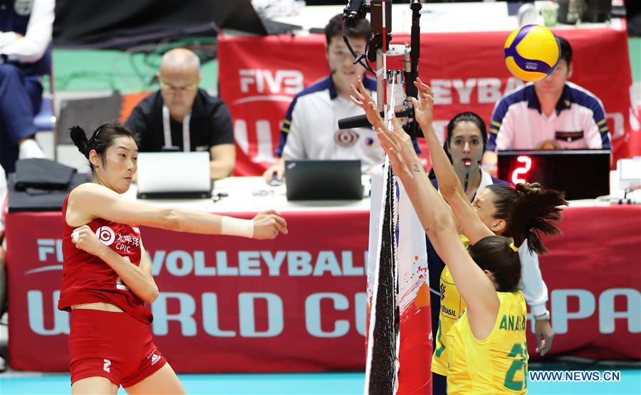 (SP)JAPAN-SAPPORO-VOLLEYBALL-WOMEN'S WORLD CUP-CHN VS BRA 