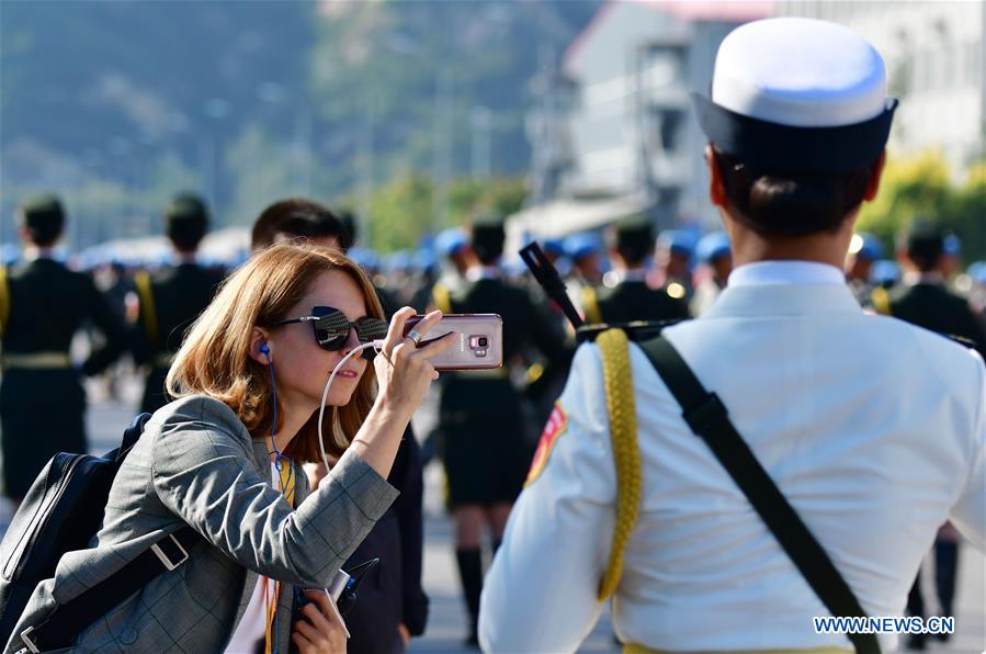 CHINA-BEIJING-MILITARY PARADE-TRAINING-JOURNALISTS-VISIT (CN)