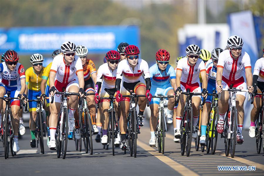 (SP)CHINA-WUHAN-7TH MILITARY WORLD GAMES-CYCLING ROAD-WOMEN'S TEAM ROAD RACE