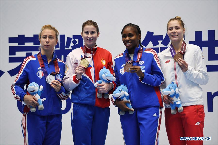 (SP)CHINA-WUHAN-7TH MILITARY WORLD GAMES-FENCING