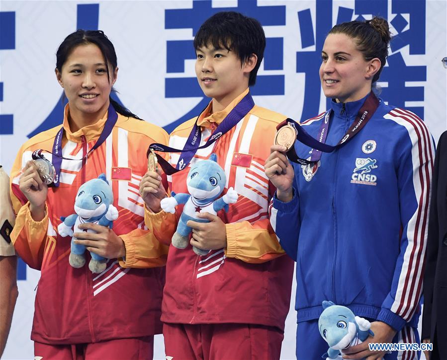 (SP)CHINA-WUHAN-7TH MILITARY WORLD GAMES-SWIMMING-WOMEN'S 100M FREESTYLE